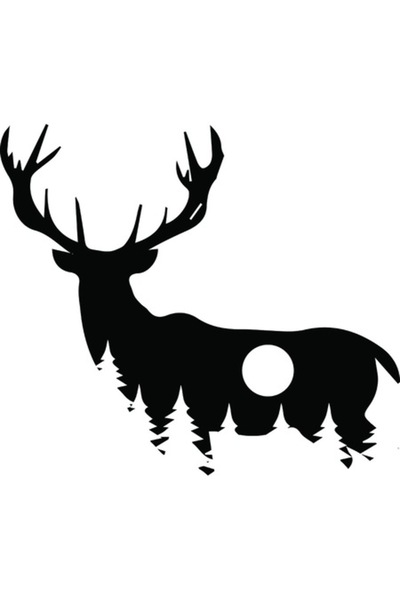 OEM Autocolant decorativ, cerb, negru, 68 cm