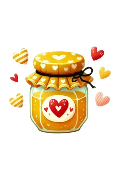 OEM Decorative Sticker, Honey Jar, Yellow