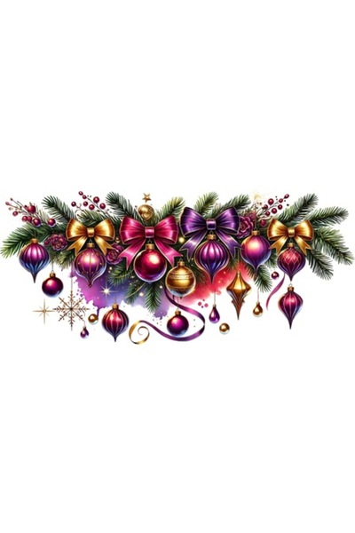 OEM Autocolant decorativ, ornament de Crăciun, multicolor