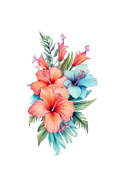 OEM Διακοσμητικό αυτοκόλλητο, Λουλούδια, 90 εκ.