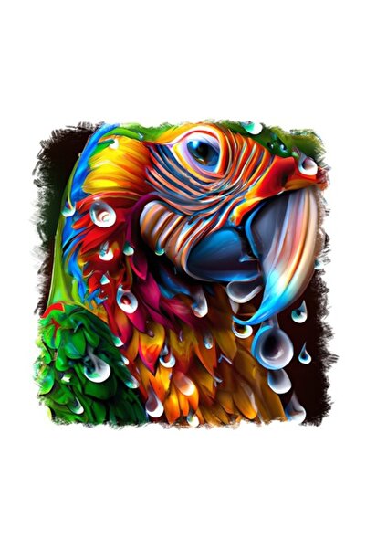 OEM Διακοσμητικό αυτοκόλλητο, παπαγάλος, πολύχρωμο, 55 εκ.