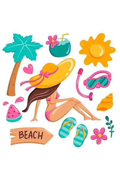 OEM Decorative Sticker, Beach Face, Summer