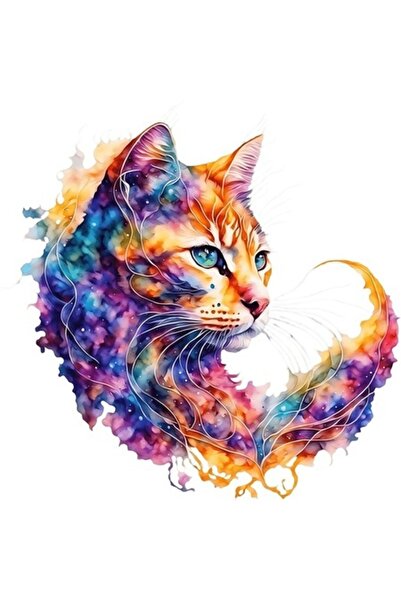 OEM Διακοσμητικό αυτοκόλλητο, Γάτα, Καφέ