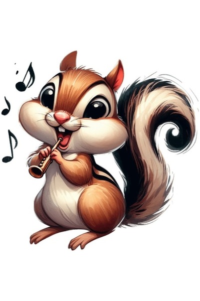 OEM Autocolant decorativ, veveriță, maro