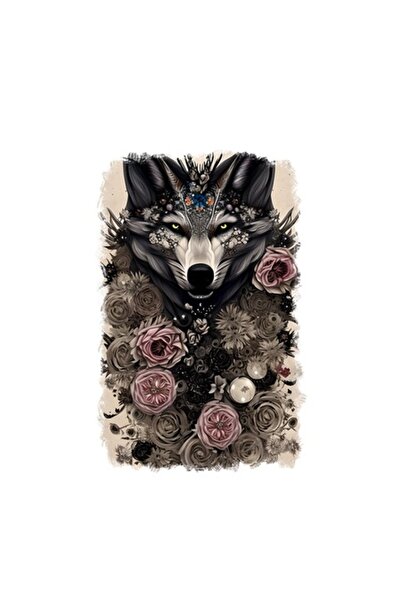 OEM Decorative Sticker, Wolf, Gray, 85 cm