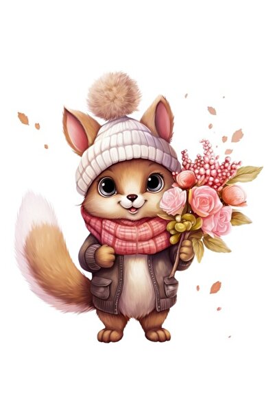 OEM Autocolant decorativ cu veveriță drăguță