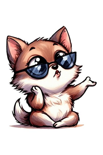 OEM Autocolant decorativ, câine, maro