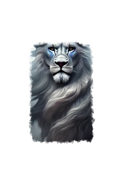 OEM Διακοσμητικό αυτοκόλλητο, λιοντάρι, μπλε, 85 εκ.