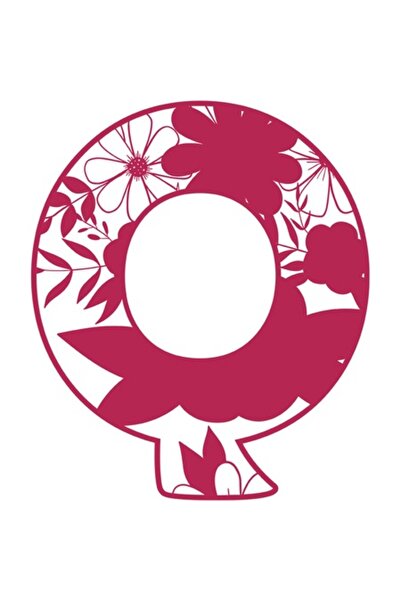 OEM Decorative Sticker, Letter Q, Red, 70 cm