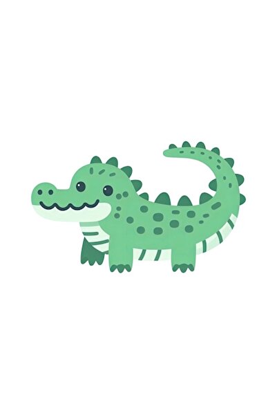 OEM Διακοσμητικό αυτοκόλλητο, Κροκόδειλος, Πράσινο