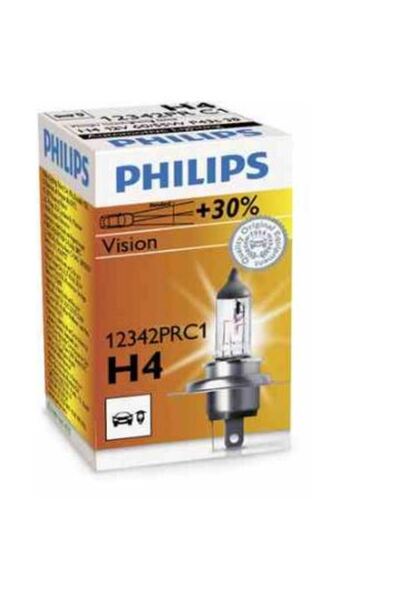 Philips Bec auto cu halogen Vision +30% H4 60/55W 12V 12342PRC1