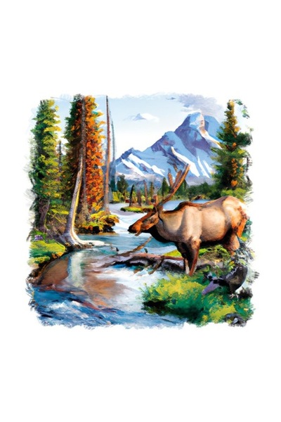 OEM Decorative Sticker, Deer, Brown, 55 cm
