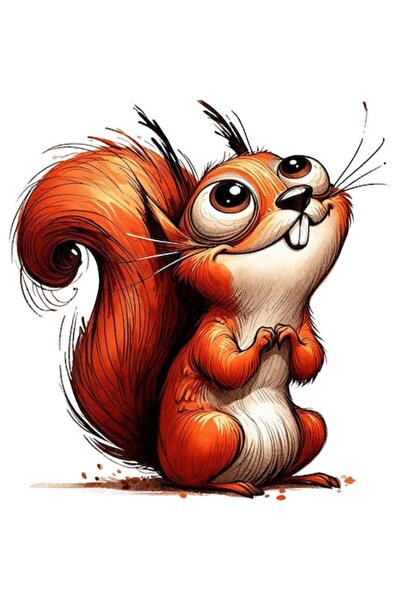 OEM Autocolant decorativ, veveriță, maro