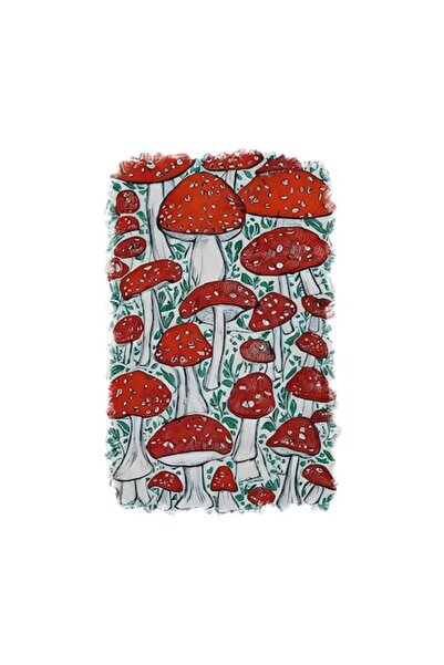 OEM Autocolant decorativ, ciupercă, roșu, 85 cm