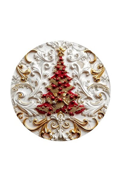 OEM Autocolant decorativ, Crăciun, Brad, Roșu