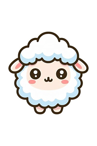 OEM Διακοσμητικό αυτοκόλλητο, πρόβατο, λευκό