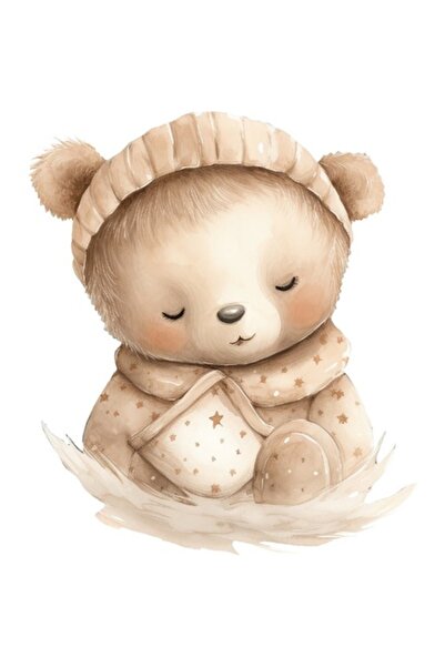 OEM Διακοσμητικό αυτοκόλλητο, Αρκούδα, Καφέ