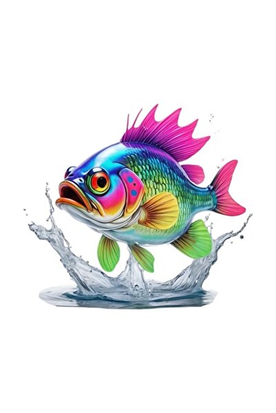 OEM Διακοσμητικό Αυτοκόλλητο, Ψάρι, Πράσινο