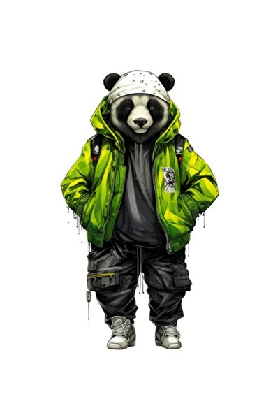 OEM Διακοσμητικό αυτοκόλλητο Hip Hop Panda