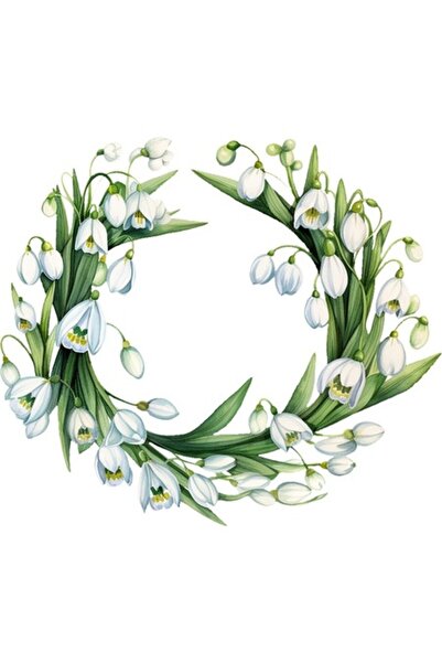 OEM Autocolant decorativ, ghiocei, alb