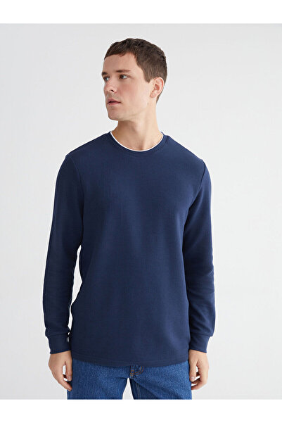 LC Waikiki Peak New Season Crew Neck Long Sleeve Men's T-Shirt