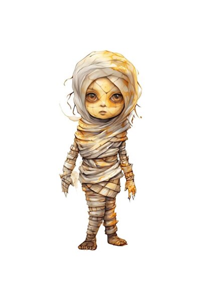 OEM Autocolant auto Halloween, Mumie, Portocaliu, 30 cm