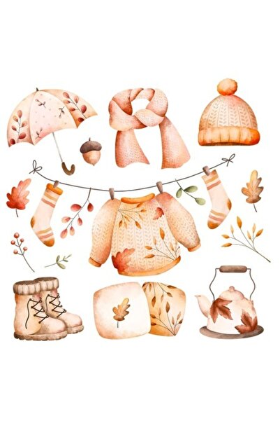 OEM Διακοσμητικό αυτοκόλλητο, στοιχεία φθινοπώρου