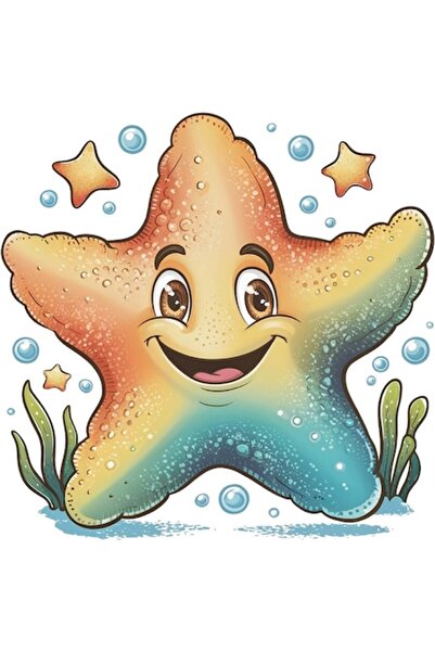 OEM Autocolant decorativ, Stea de mare, Portocaliu