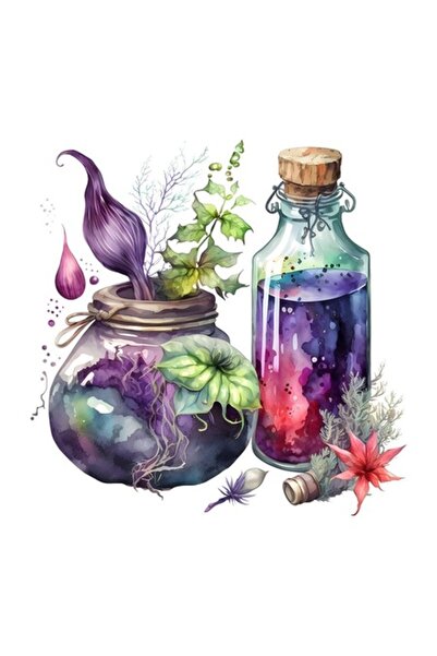 OEM Διακοσμητικό αυτοκόλλητο, Potions, Πολύχρωμο