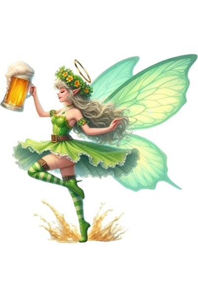 OEM Decorative Sticker, Fairy, Green