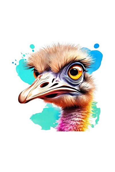 OEM Autocolant decorativ, struț, multicolor