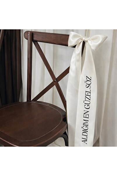 lafazan Gelin Damat Söz Nişan Sandalye Dekoru 2’li Kurdele