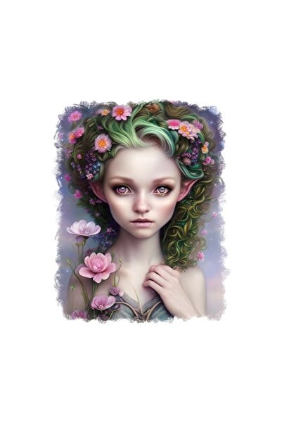 OEM Autocolant decorativ, Zână, Roz, 70 cm