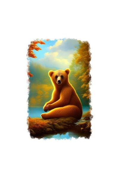 OEM Διακοσμητικό αυτοκόλλητο, Αρκουδάκι, Καφέ, 85 εκ.