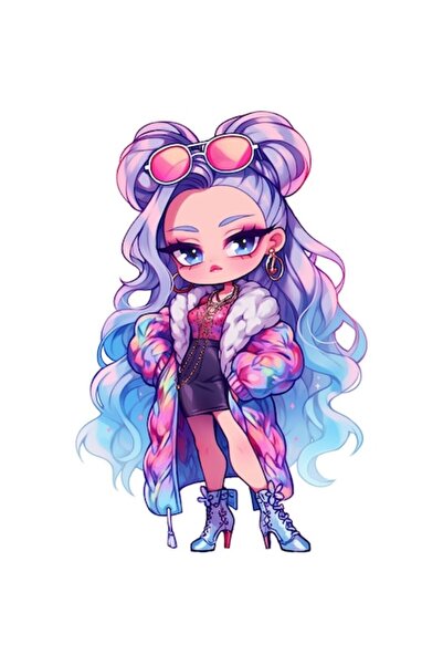 OEM Autocolant decorativ, Modă pentru fete, 89 cm