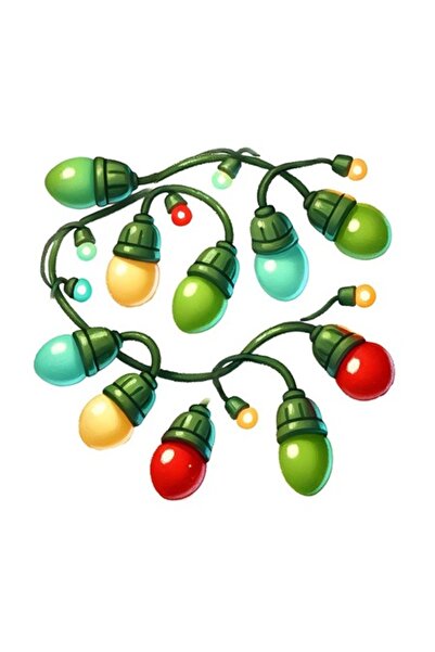 OEM Autocolant decorativ, Crăciun, Lumini, Multicolor