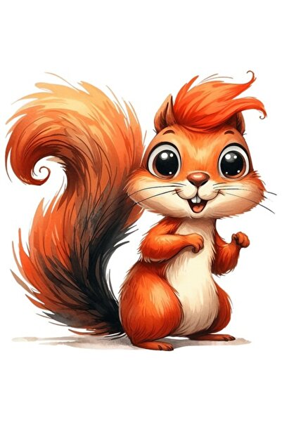 OEM Autocolant decorativ, veveriță, portocaliu