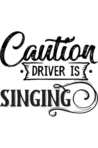 OEM Autocolant auto, Atenție, șoferul cântă