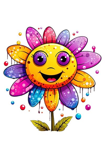 OEM Autocolant auto, Floare frumoasă, Multicolor, 27 cm