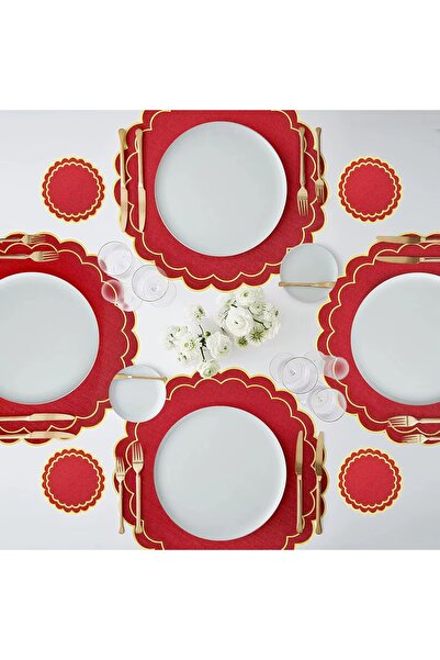 Diva Home Leather Supla 8 Pieces Placemat Set 34 X34 cm