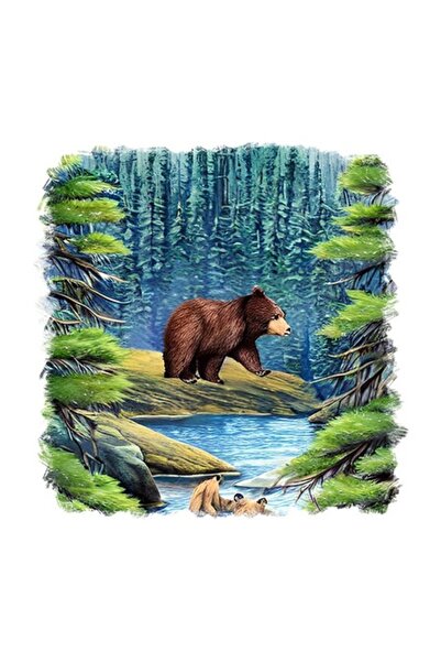 OEM Διακοσμητικό αυτοκόλλητο, Αρκουδάκι, Καφέ, 55 εκ.