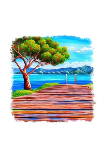 OEM Διακοσμητικό αυτοκόλλητο, Pontoon, καφέ, 55 εκ.