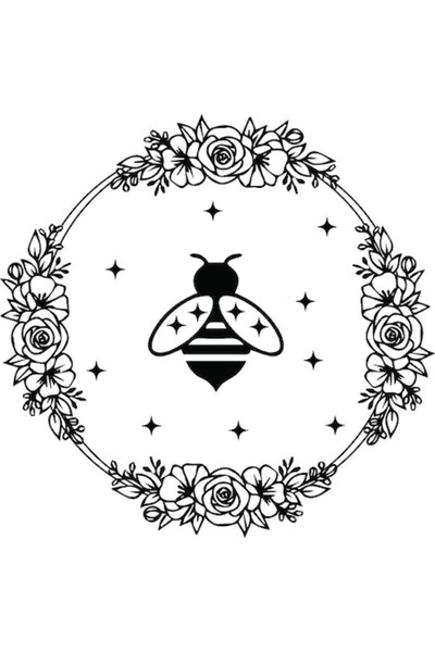 OEM Διακοσμητικό αυτοκόλλητο, μέλισσα, μαύρο, 60 εκ.