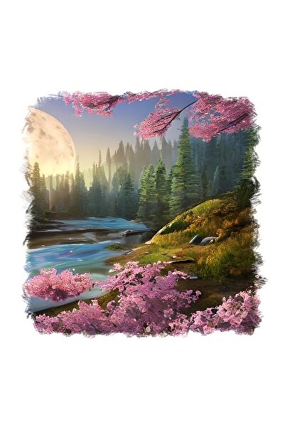 OEM Διακοσμητικό αυτοκόλλητο, Ποτάμι, Πράσινο, 55 εκ.