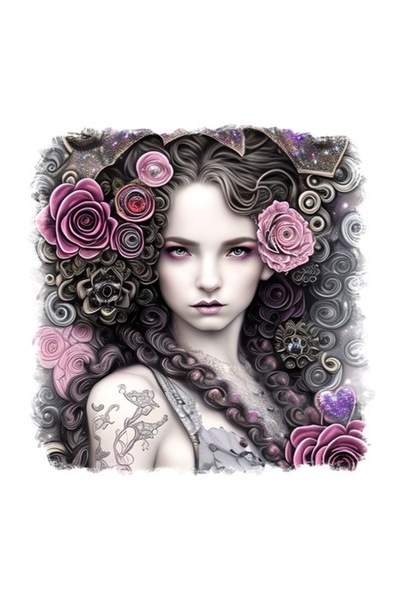 OEM Autocolant decorativ, Zână, Gri, 55 cm