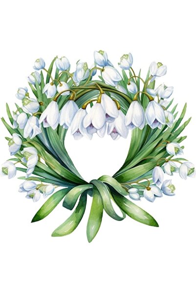 OEM Autocolant decorativ, ghiocei, alb