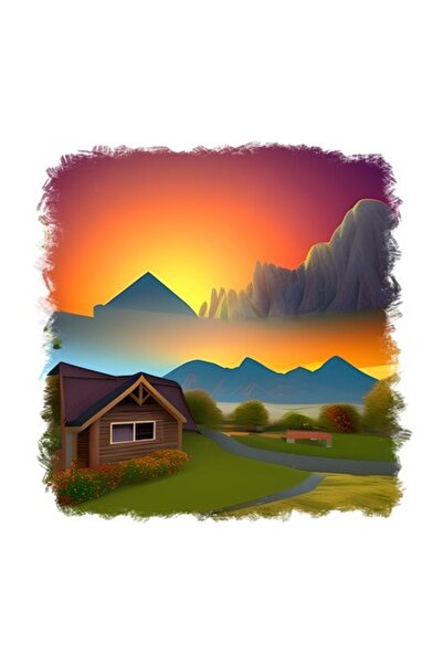 OEM Διακοσμητικό αυτοκόλλητο, Τοπίο, Πράσινο, 55 εκ.