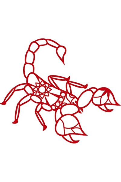 OEM Autocolant decorativ, Mandala, Scorpion, Roșu, 69 cm
