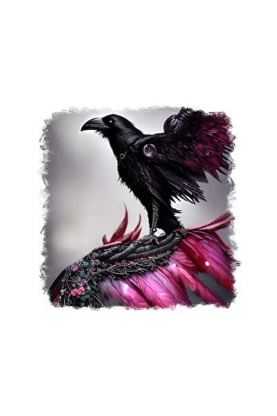 OEM Decorative Sticker, Raven, Purple, 55 cm