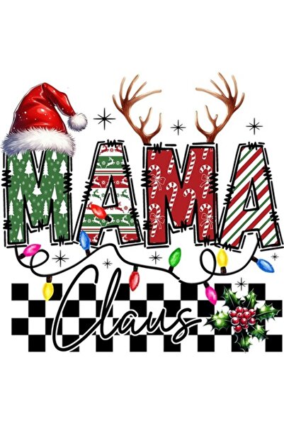 OEM Autocolant decorativ, Crăciun, Mamă, Multicolor